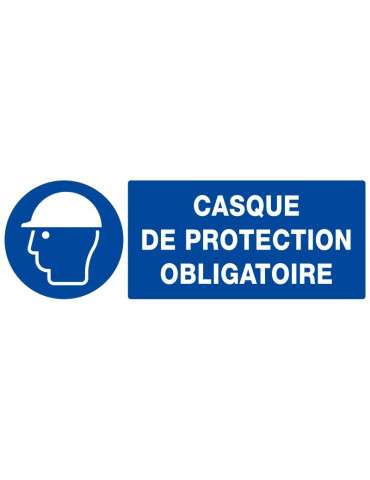 Plaque chantier protection obligatoire tête