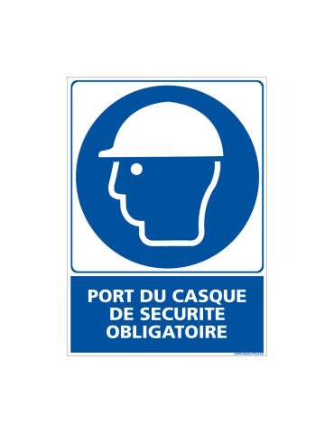 Plaque de chantier Port du casque obligatoire